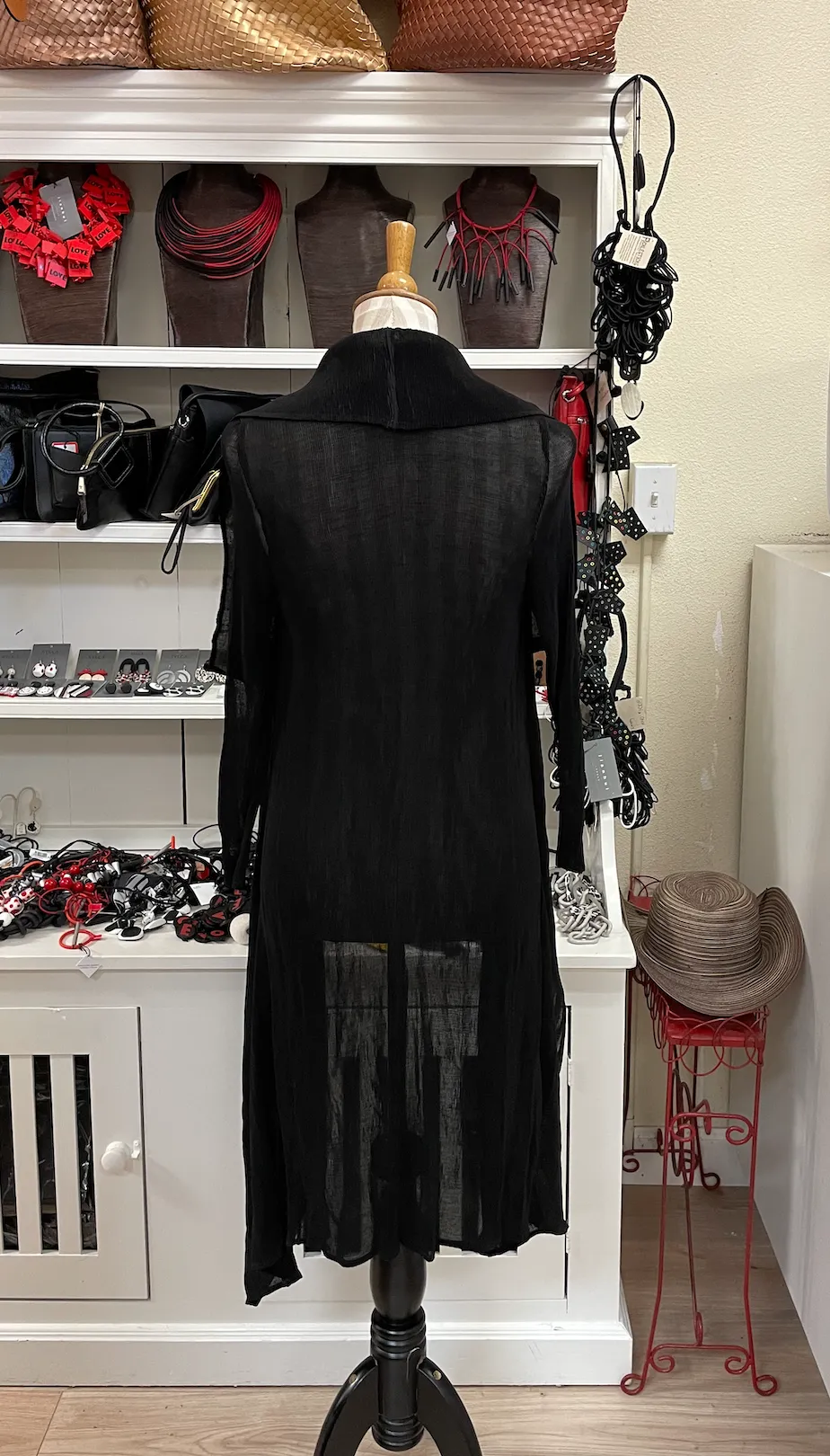 Alquema Long Collare Coat - BLACK