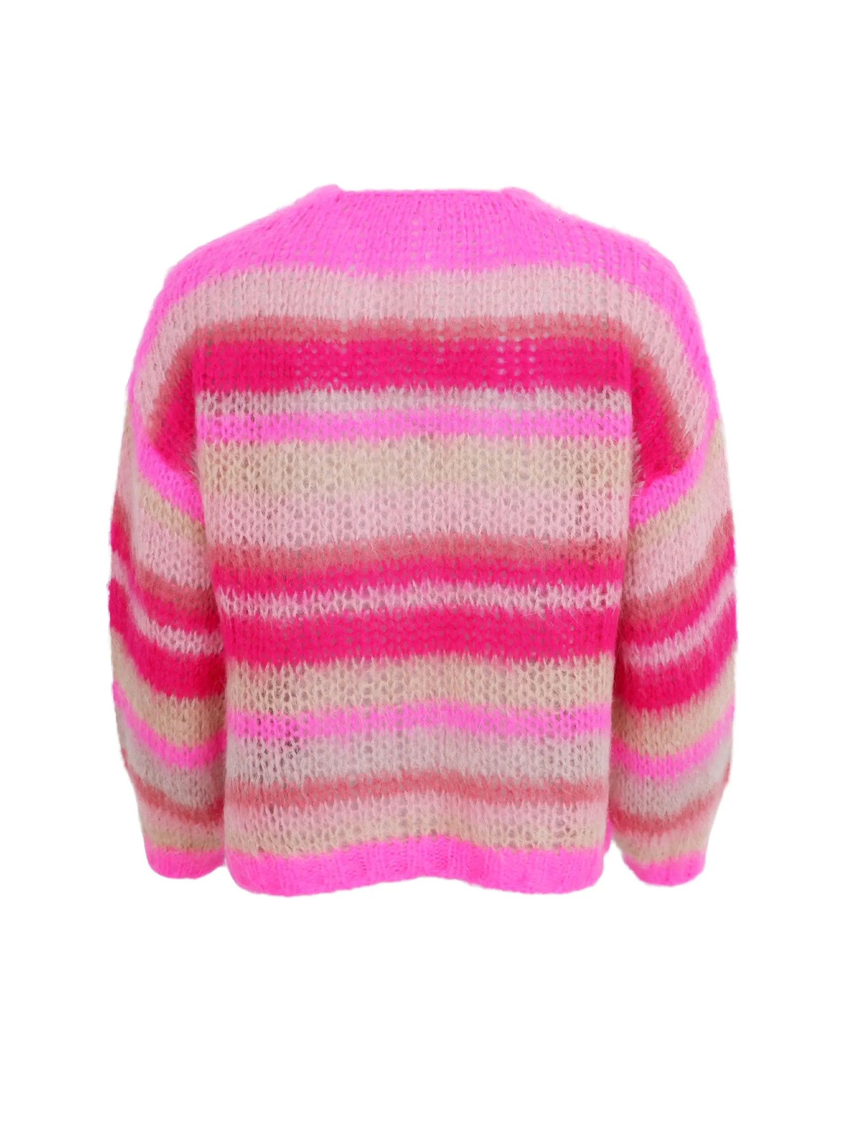 BCCASEY multi striped cardigan - Pink Passion
