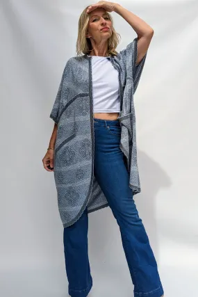 Bill Gibb Boho Vintage Oversized Kimono Style 70s Cardigan
