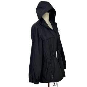Boseding BSD Black Hooded Drawstring Windbreaker Jacket Size Medium