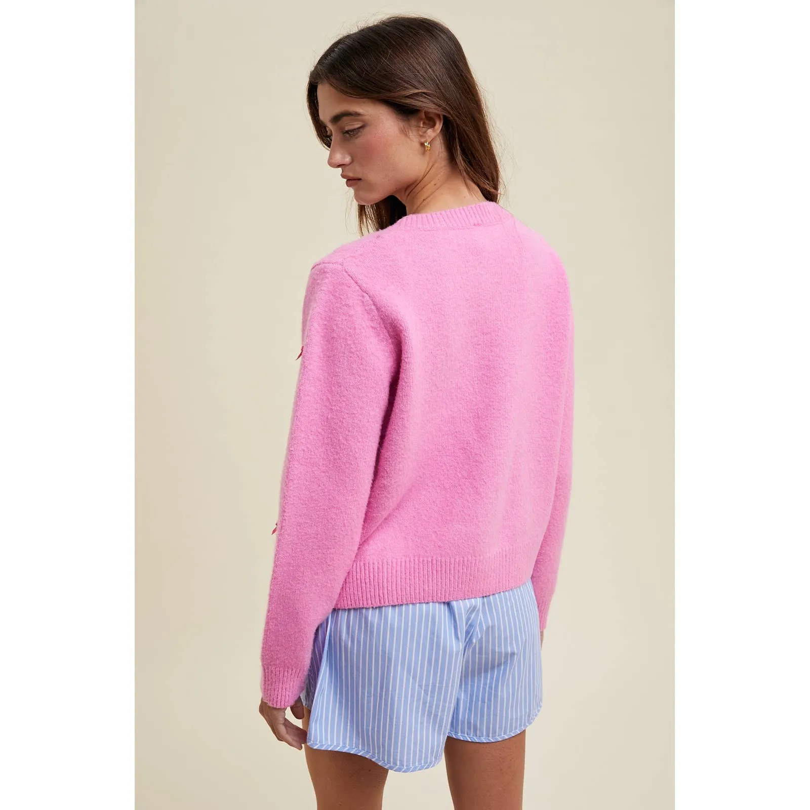 BOW DETAIL CARDIGAN