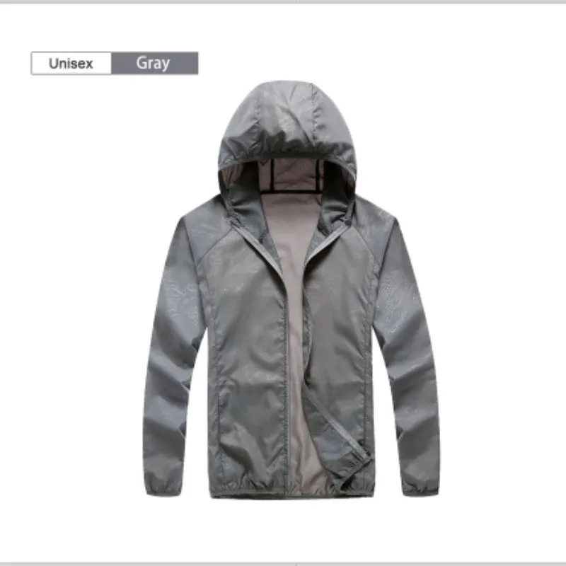 Camping Rain Jacket Men Women Waterproof Sun Protection Clothing Fishing Hunting Clothes Quick Dry Skin Windbreaker Anti UV Coat