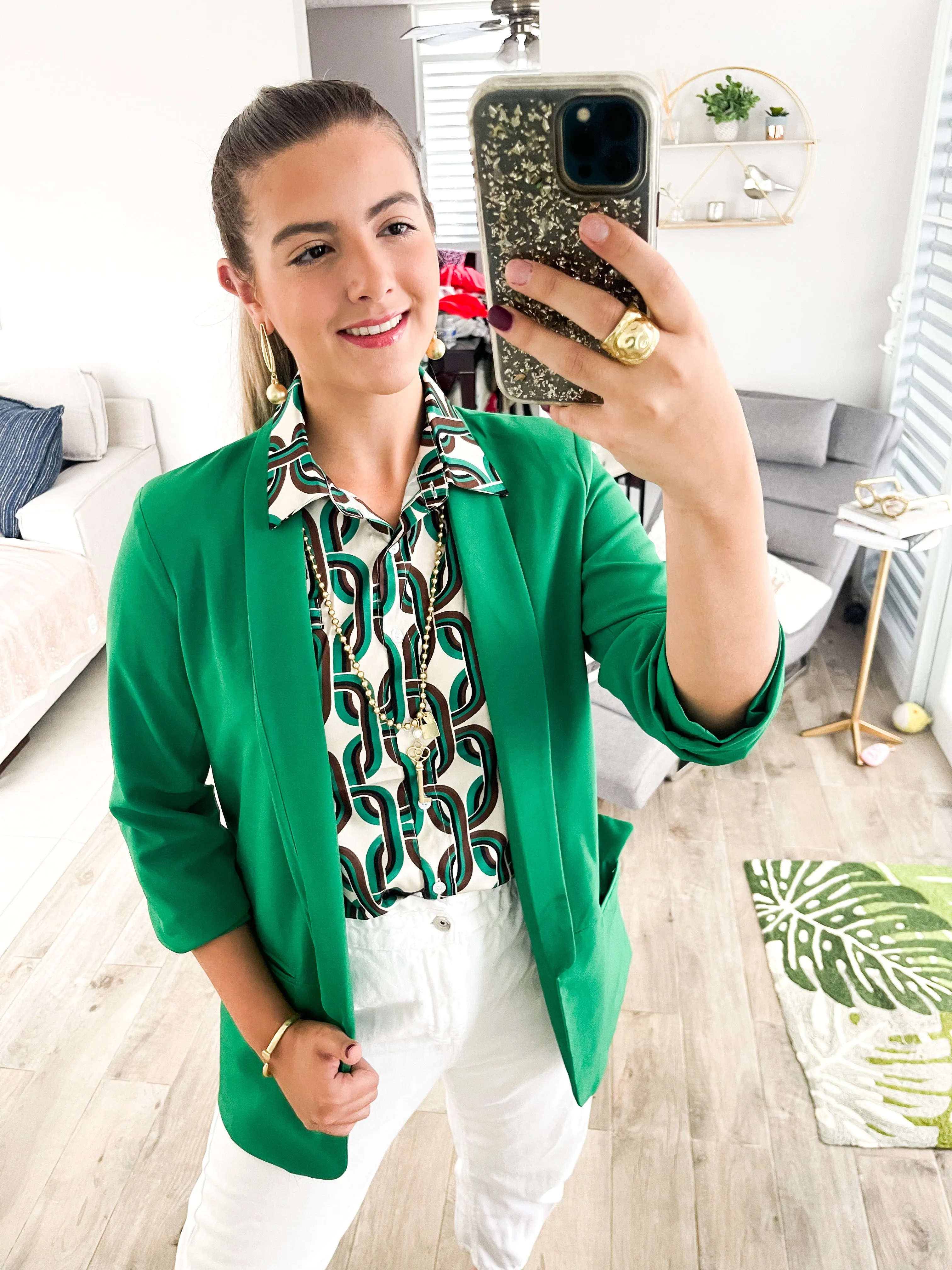 CHAIN PRINT VEST TOP