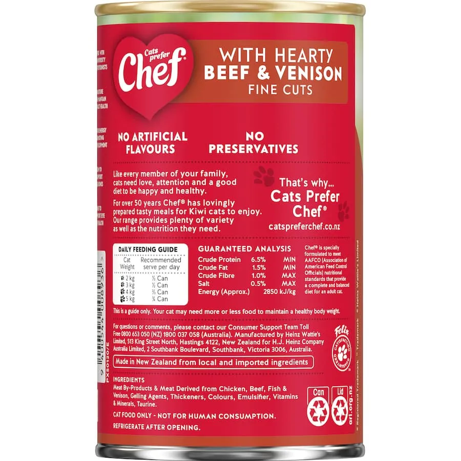 Chef Classic Wet Cat Food Hearty Beef With Venison