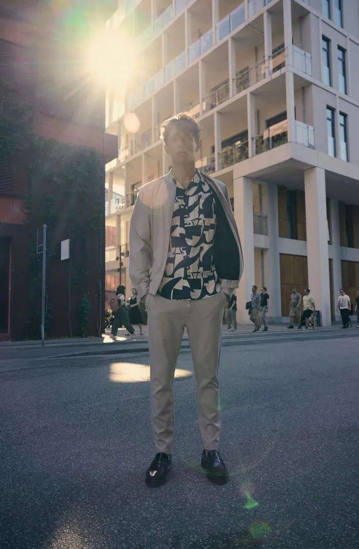 CLEAN CUT COPENHAGEN ECRU BOMBER JACKET