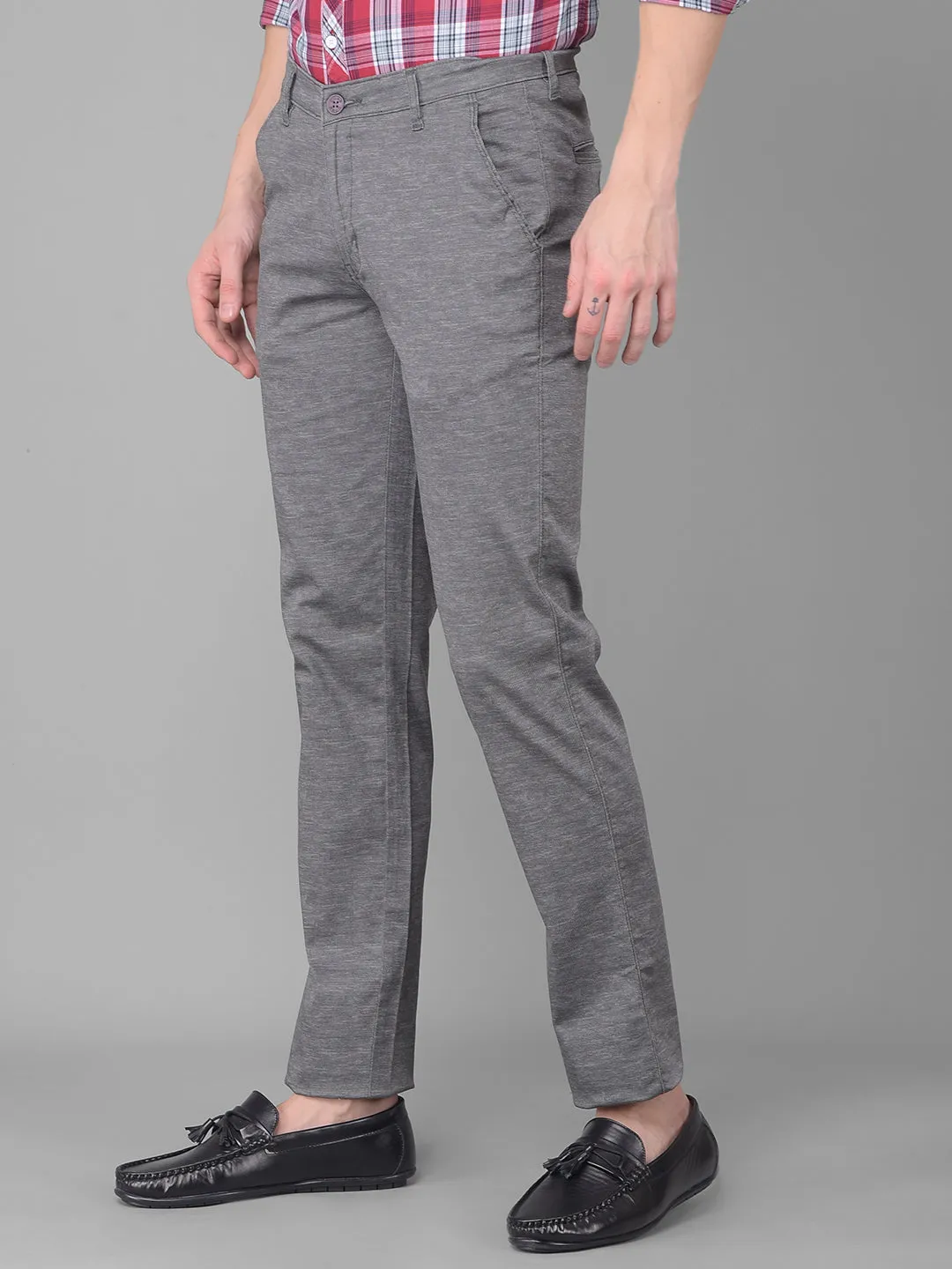 COBB GREY SLIM FIT PREMIUM CHINOS