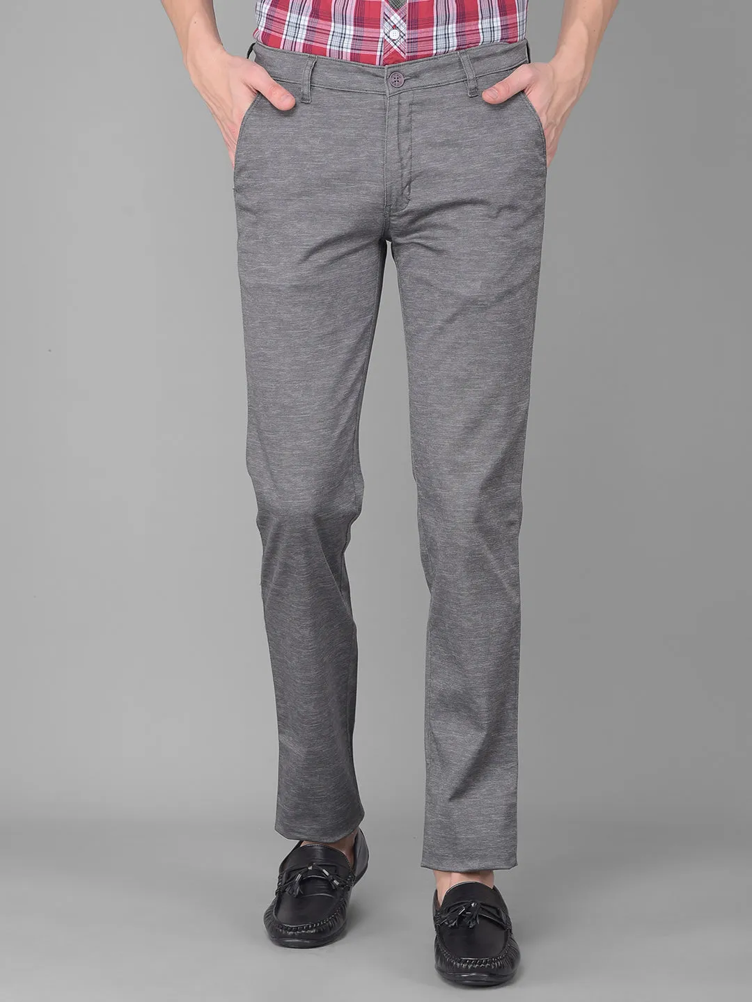COBB GREY SLIM FIT PREMIUM CHINOS