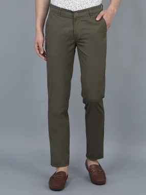 Cobb Olive Slim Fit Chinos