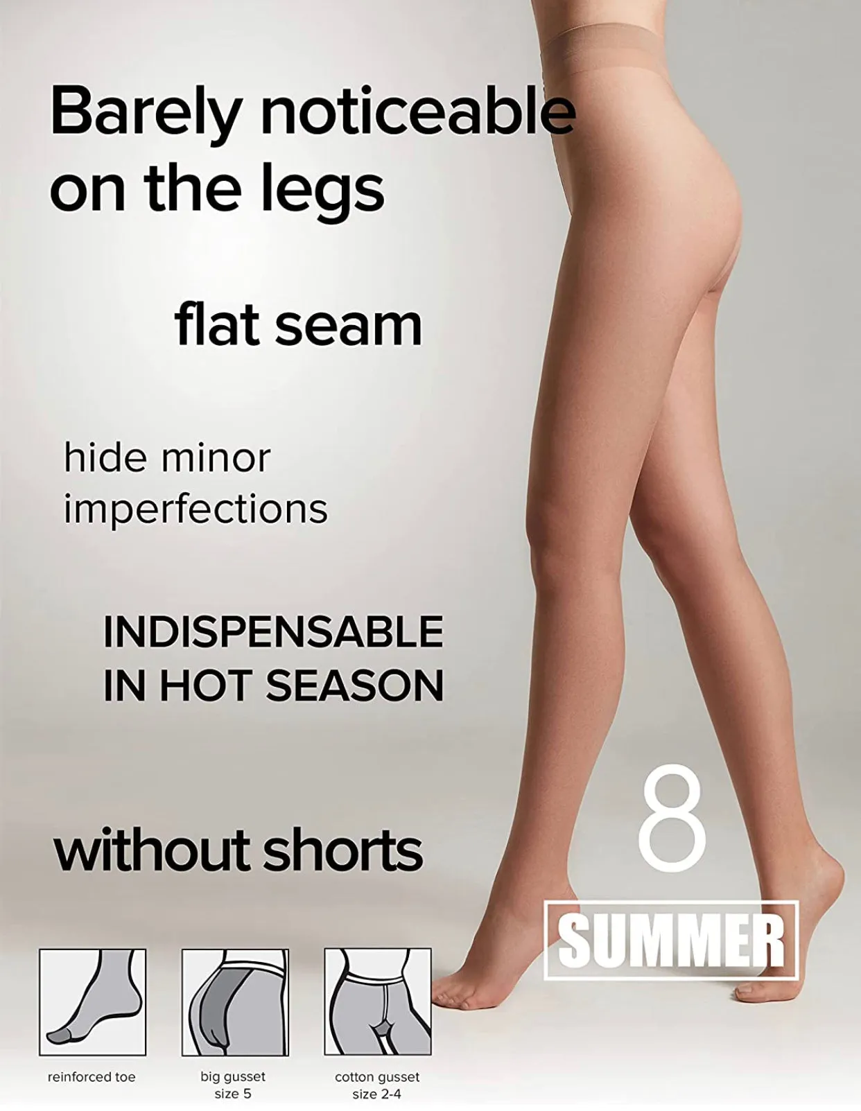 Conte Summer 8 Den - Classic Ultra-thin Invisible Women's Tights (14С-17СП)