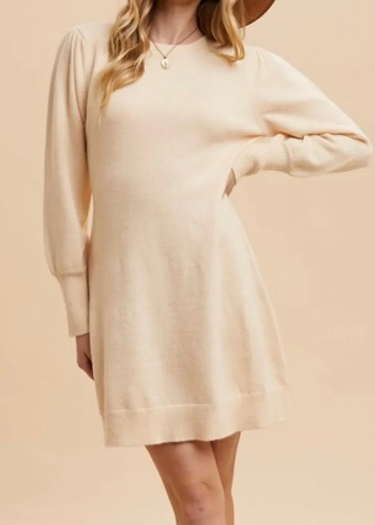 Cream Sweater Dress