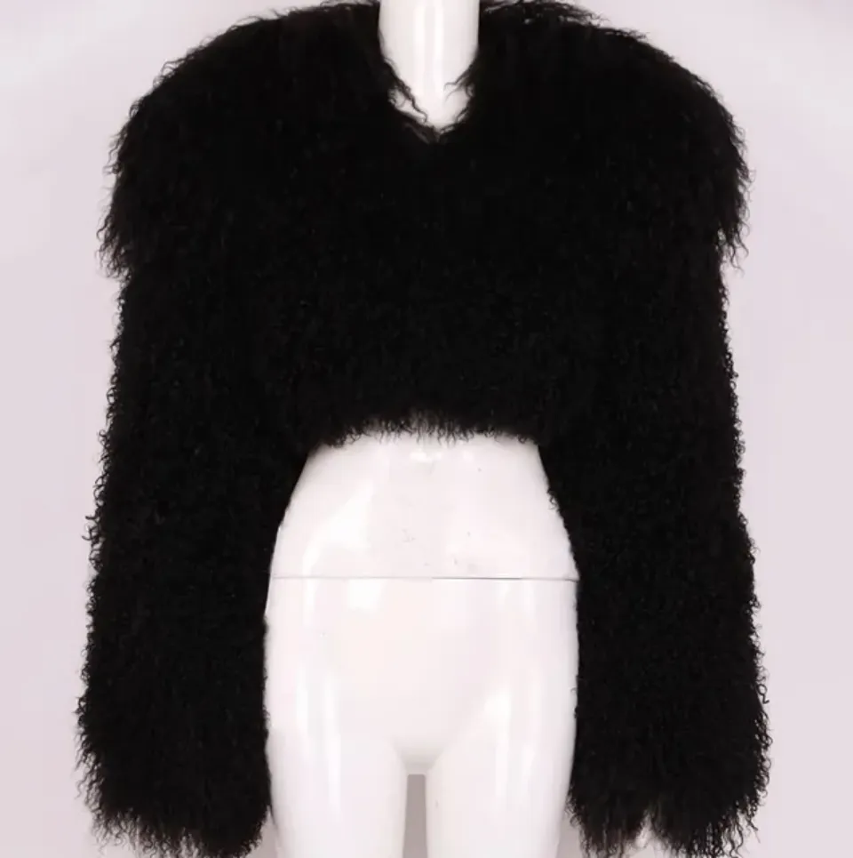 Crop or Full-Length Mongolian Fur Coat