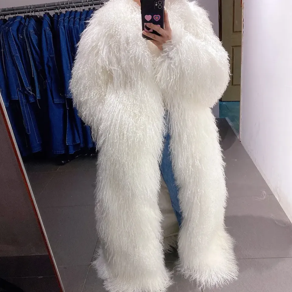Crop or Full-Length Mongolian Fur Coat