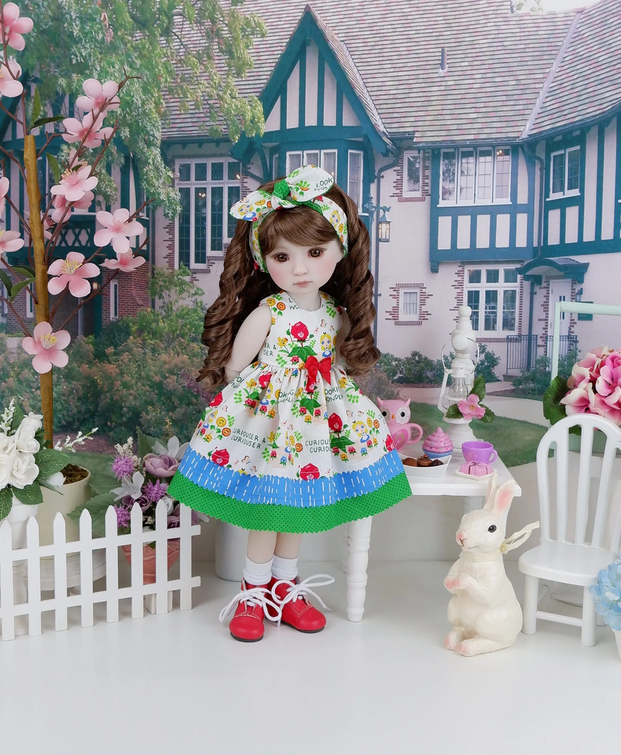 Curious Garden - dress with boots for Ruby Red Fashion Friends doll