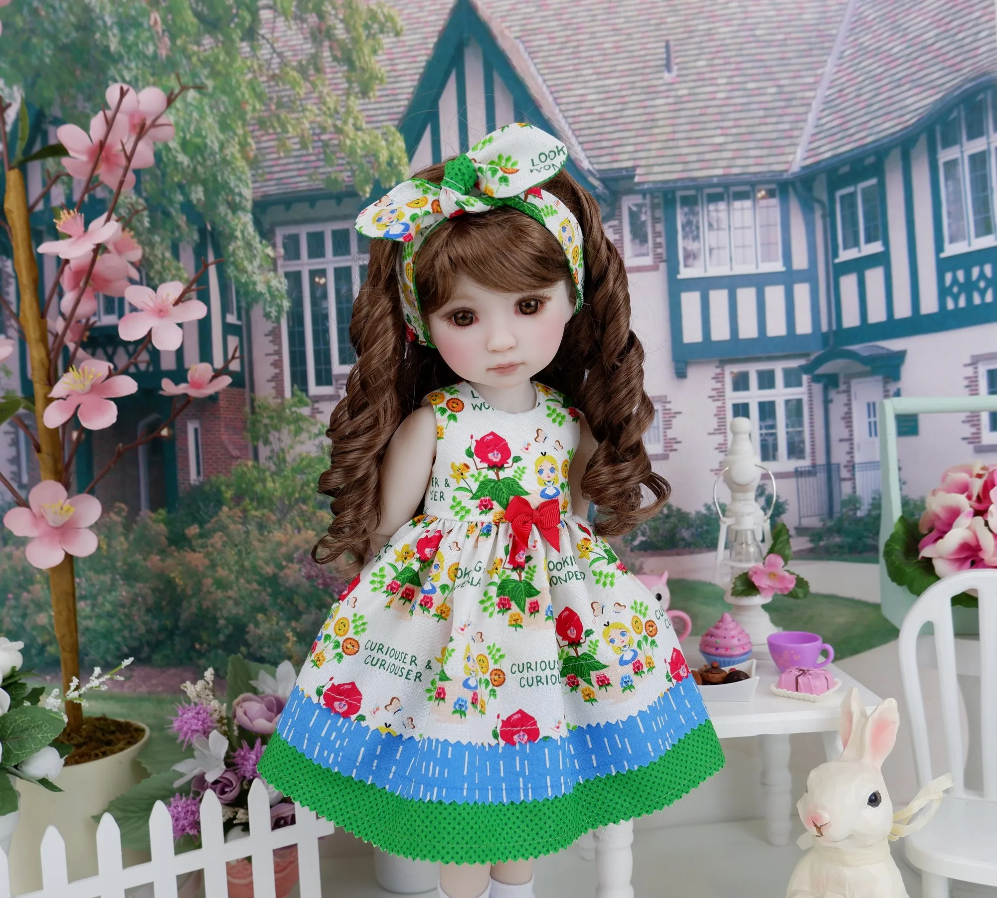 Curious Garden - dress with boots for Ruby Red Fashion Friends doll