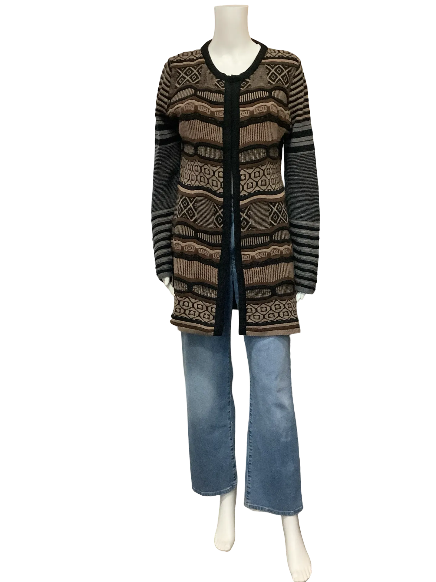 Desigual Cardigan Open Pattern Size: L
