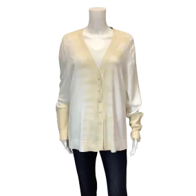 Ecru Womens Cardigan Long Sleeve Tan Tie Dye Size: XL
