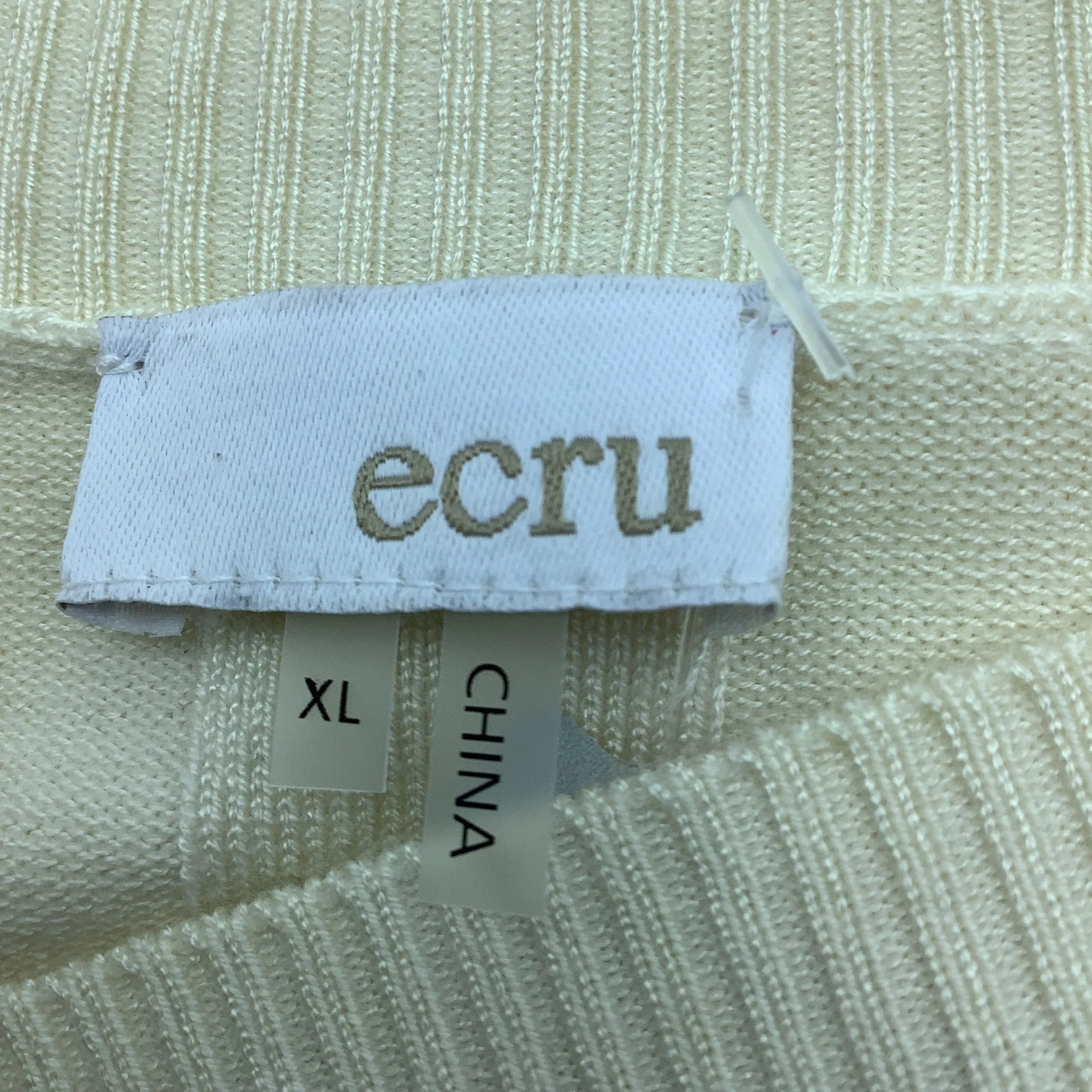 Ecru Womens Cardigan Long Sleeve Tan Tie Dye Size: XL