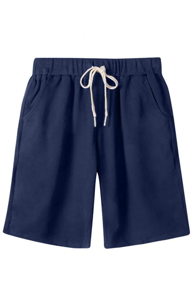 ELASTIC WAIST CASUAL WOMEN SHORTS