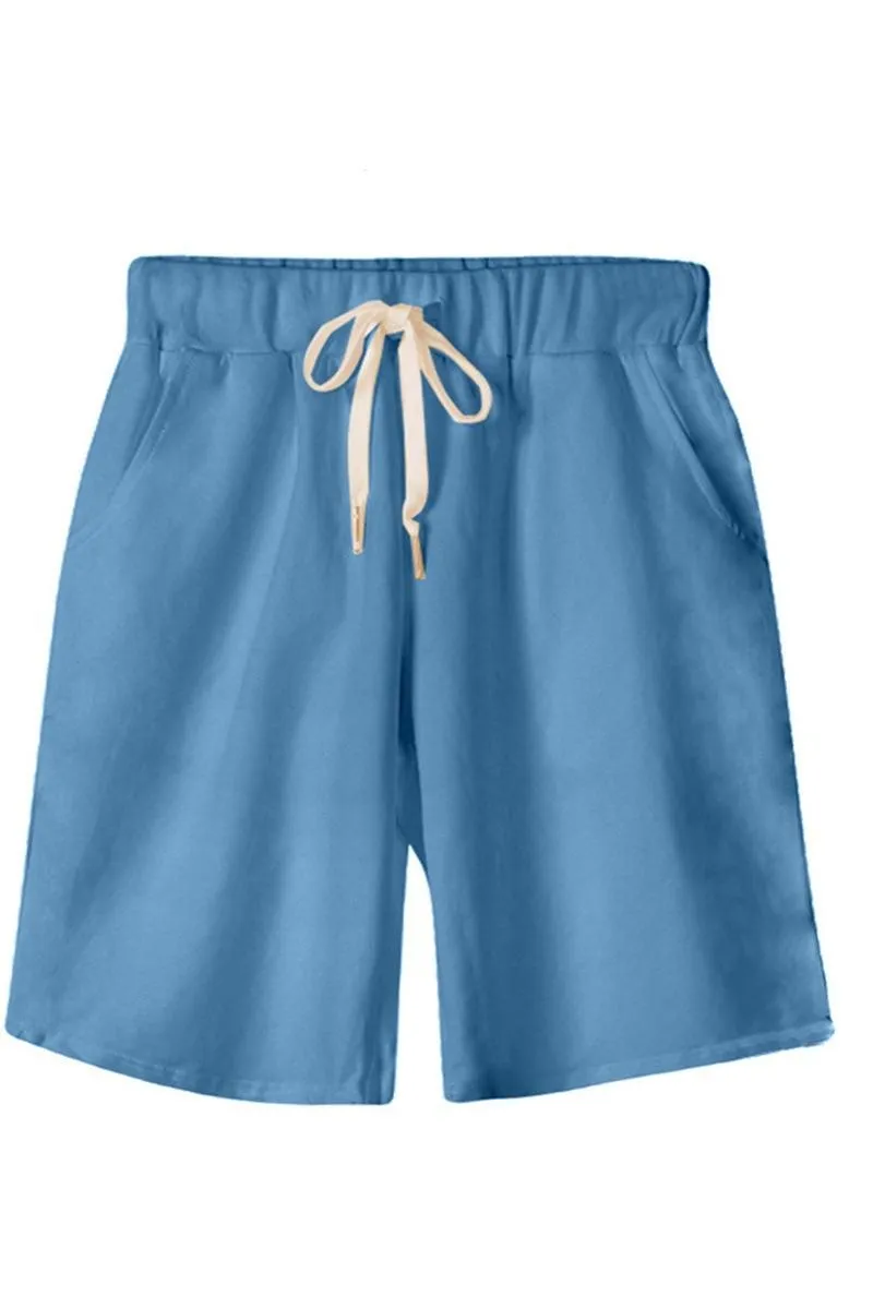 ELASTIC WAIST CASUAL WOMEN SHORTS