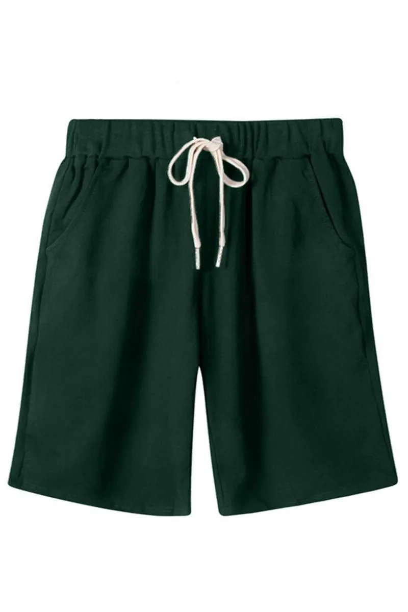 ELASTIC WAIST CASUAL WOMEN SHORTS