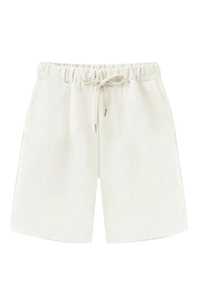ELASTIC WAIST CASUAL WOMEN SHORTS