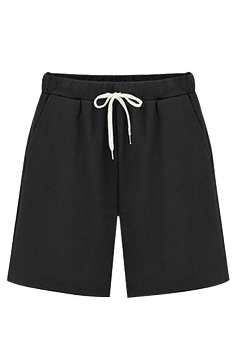 ELASTIC WAIST CASUAL WOMEN SHORTS