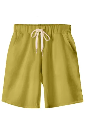 ELASTIC WAIST CASUAL WOMEN SHORTS