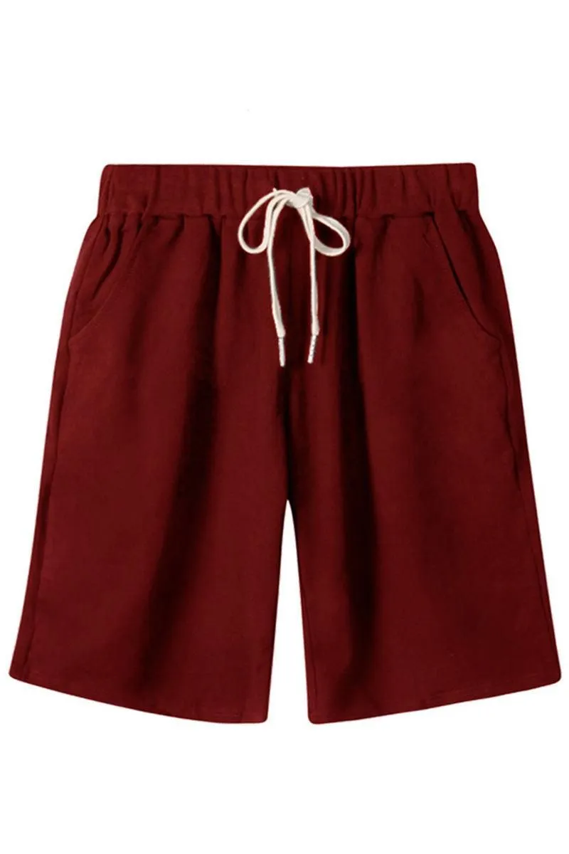ELASTIC WAIST CASUAL WOMEN SHORTS