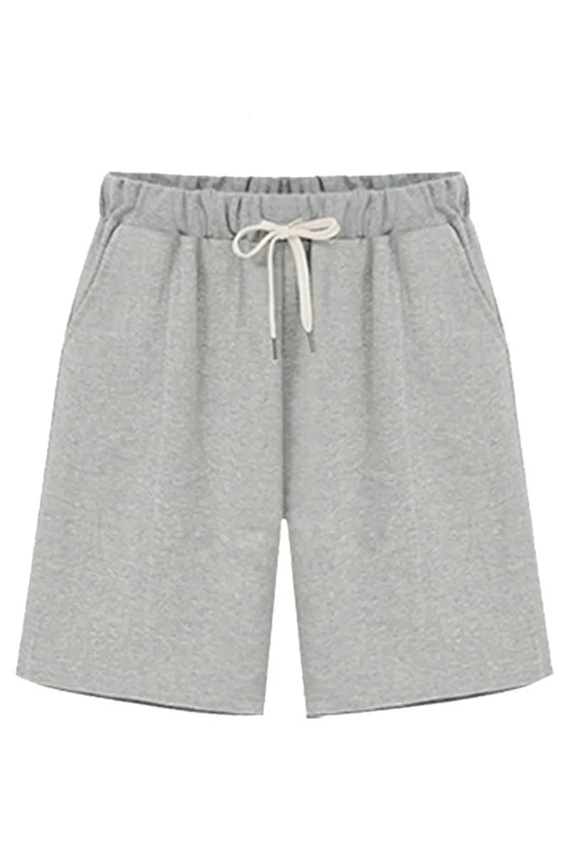 ELASTIC WAIST CASUAL WOMEN SHORTS