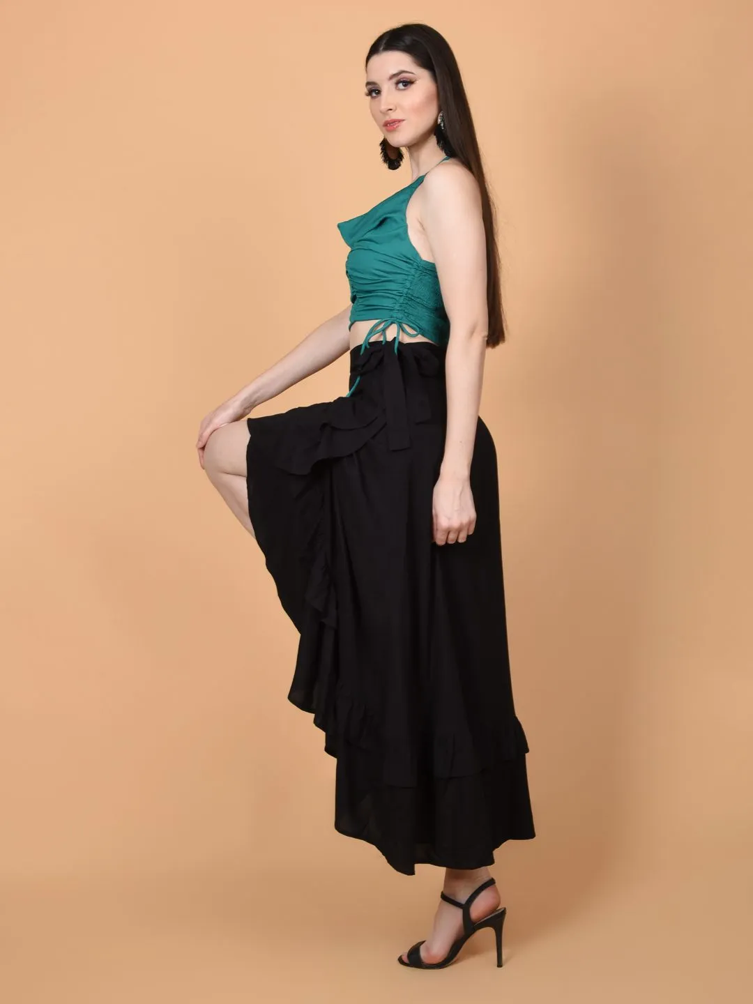 Flawless Letest Green Crop Top For Women  | RARA