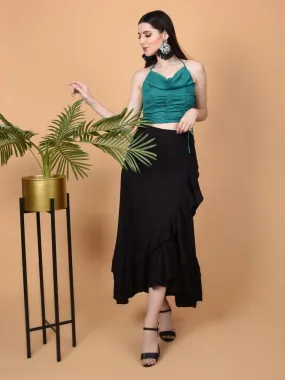 Flawless Letest Green Crop Top For Women  | RARA