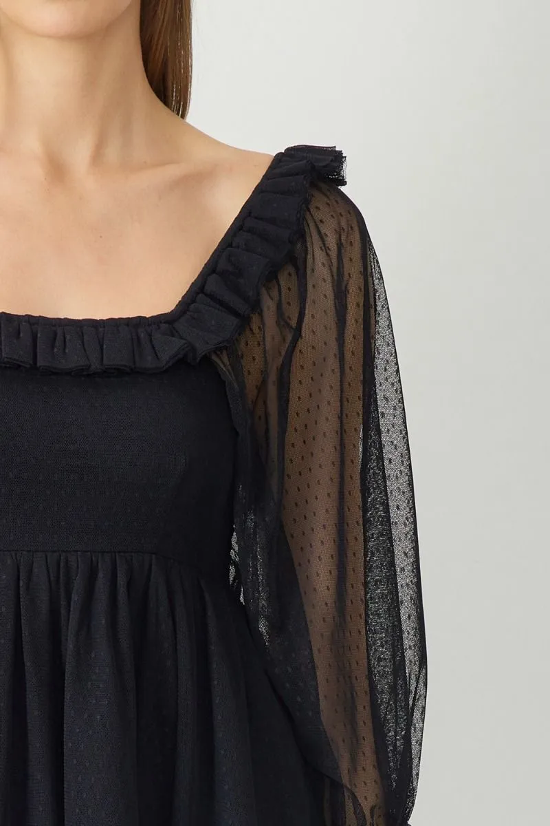 Giani Babydoll Dress-Black
