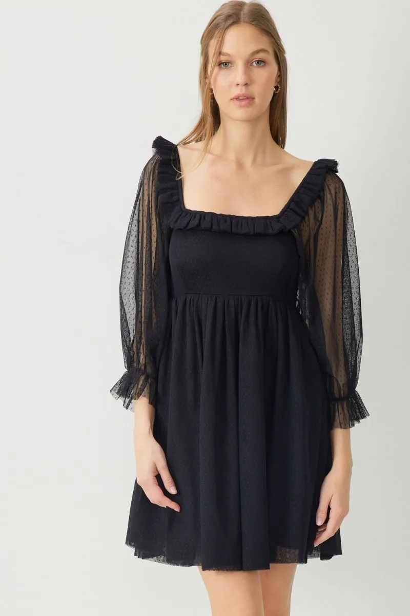 Giani Babydoll Dress-Black