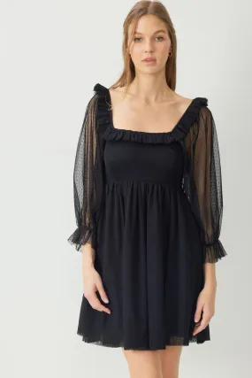Giani Babydoll Dress-Black