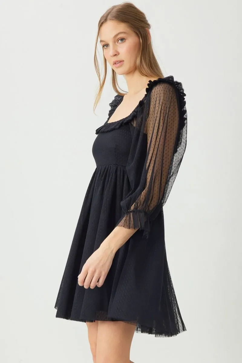 Giani Babydoll Dress-Black