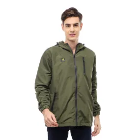 Hamlin Clover Outerwear Jacket Hoodie Pria Waterproof Anti Air Material Taslan ORIGINAL - Army