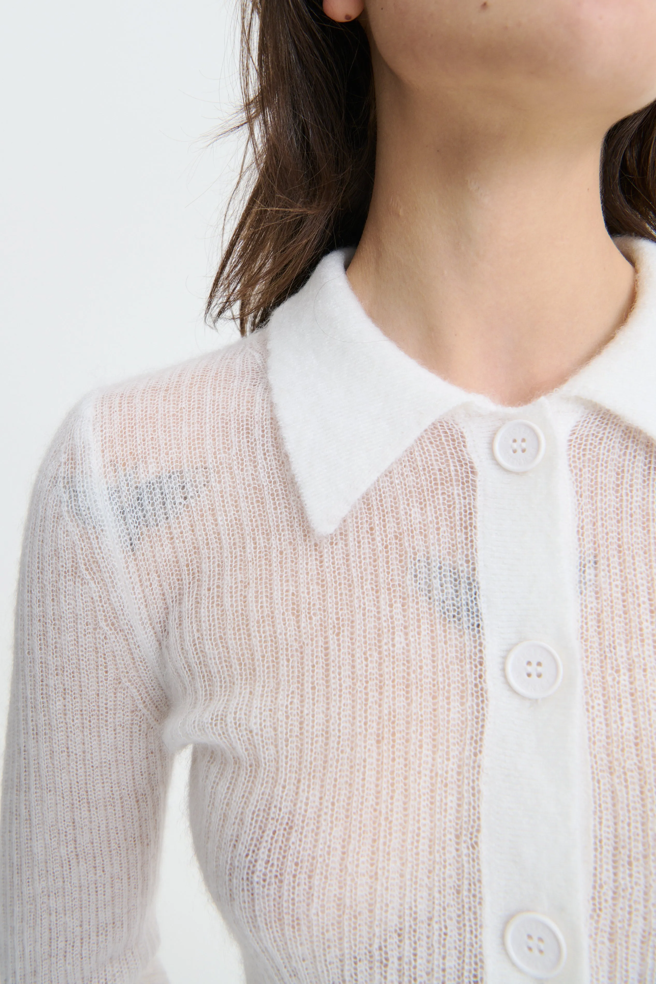 JAKI | CARDIGAN | MOHAIR WHITE