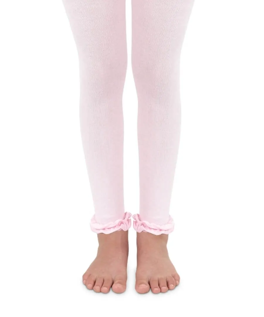 Jefferies Socks Pink Ruffle Footless Tights