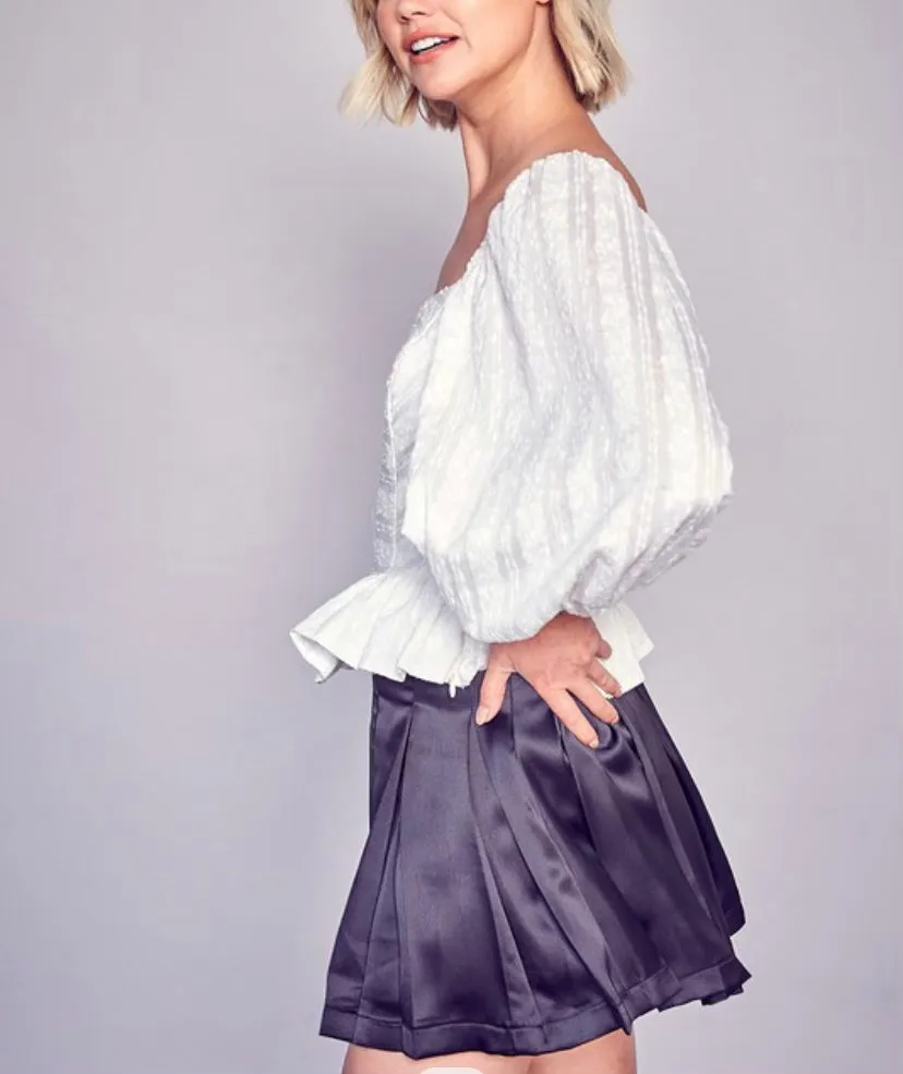 Leila whit long sleeve Top