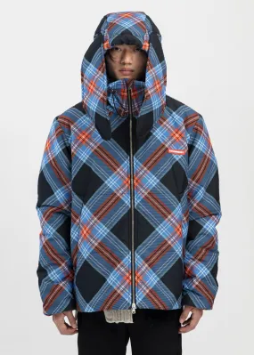LOVERBOY TARTAN NYLON BUNNY PUFFER JACKET
