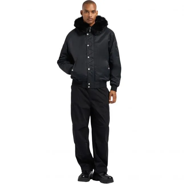 Mens Moose Knuckles Black Denali Bomber Jacket