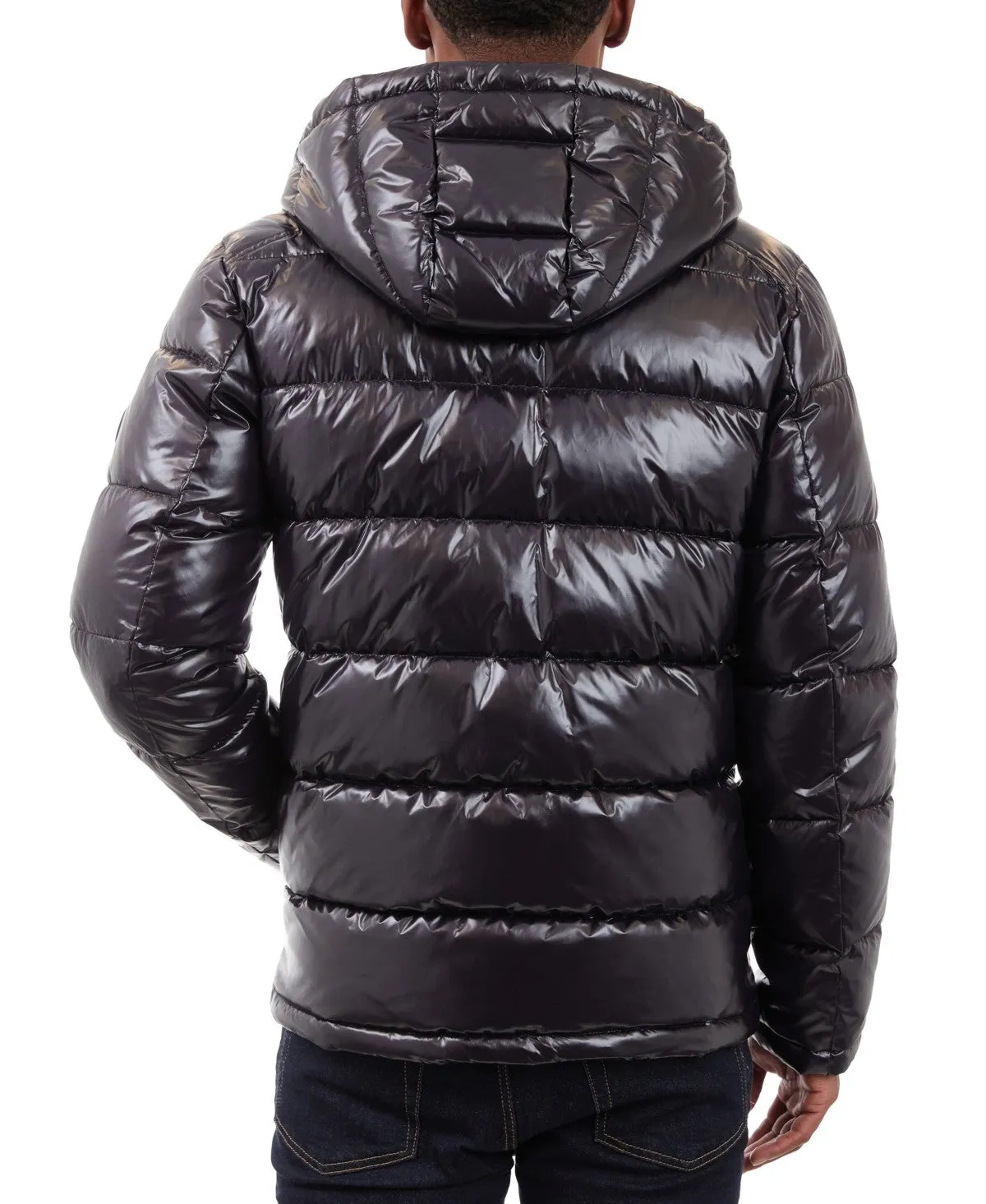 Michael Kors Mens Puffer Jacket Coat XL Black Full Zip