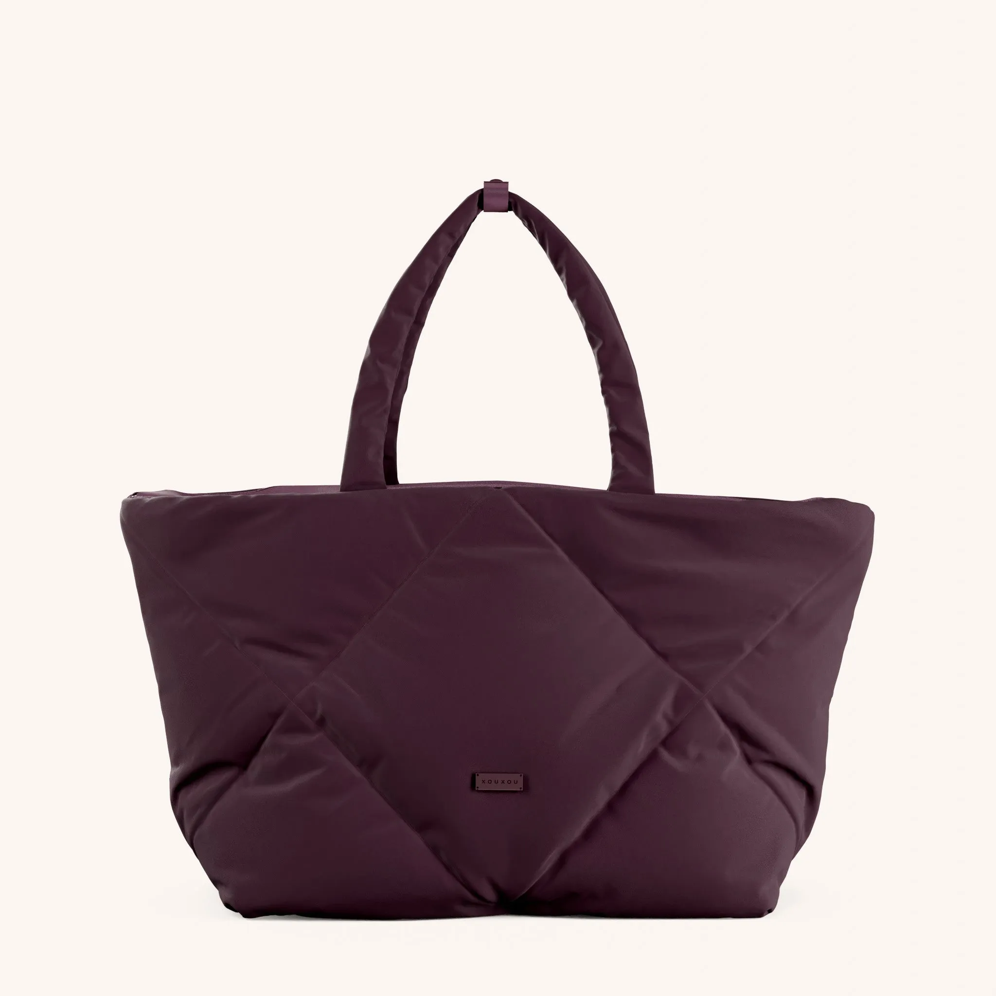 Padded Tote in Burgundy