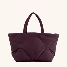 Padded Tote in Burgundy