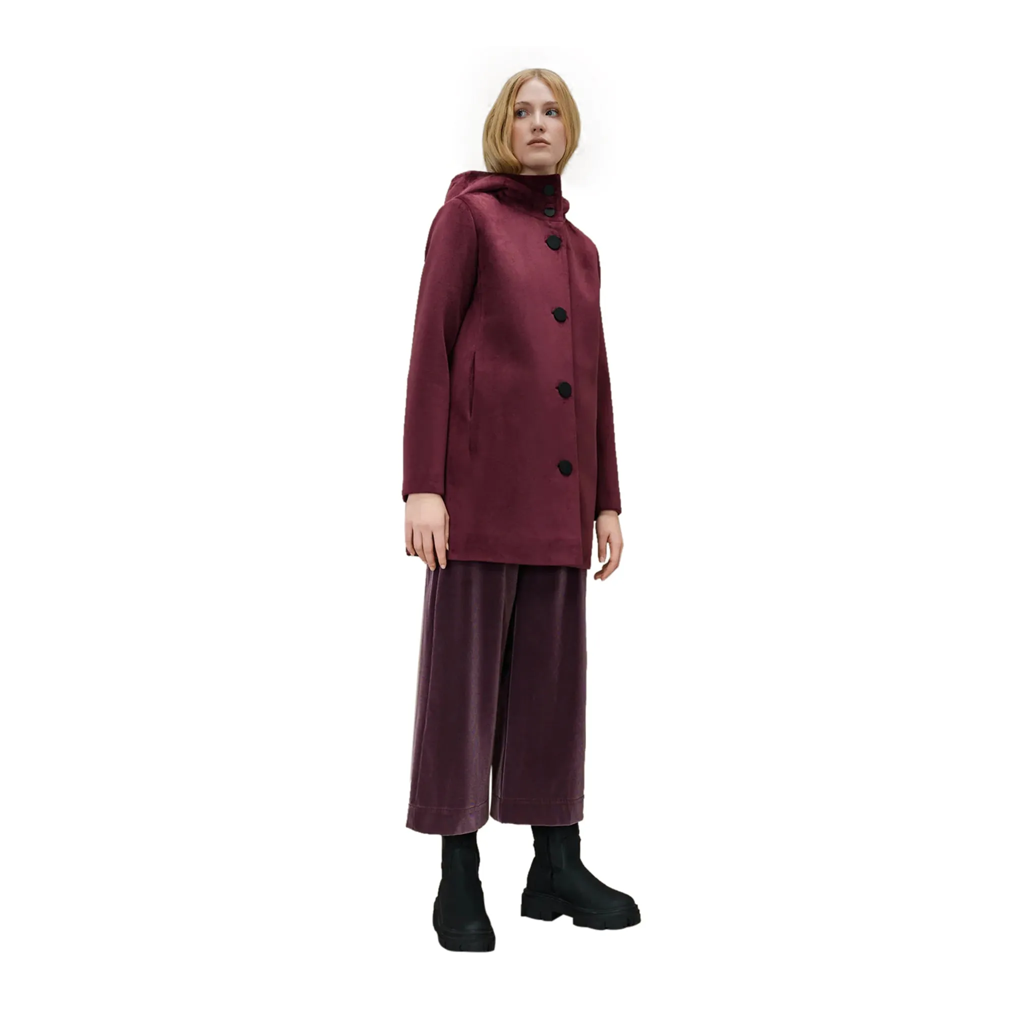 Parka Donna Velvet Bordeaux