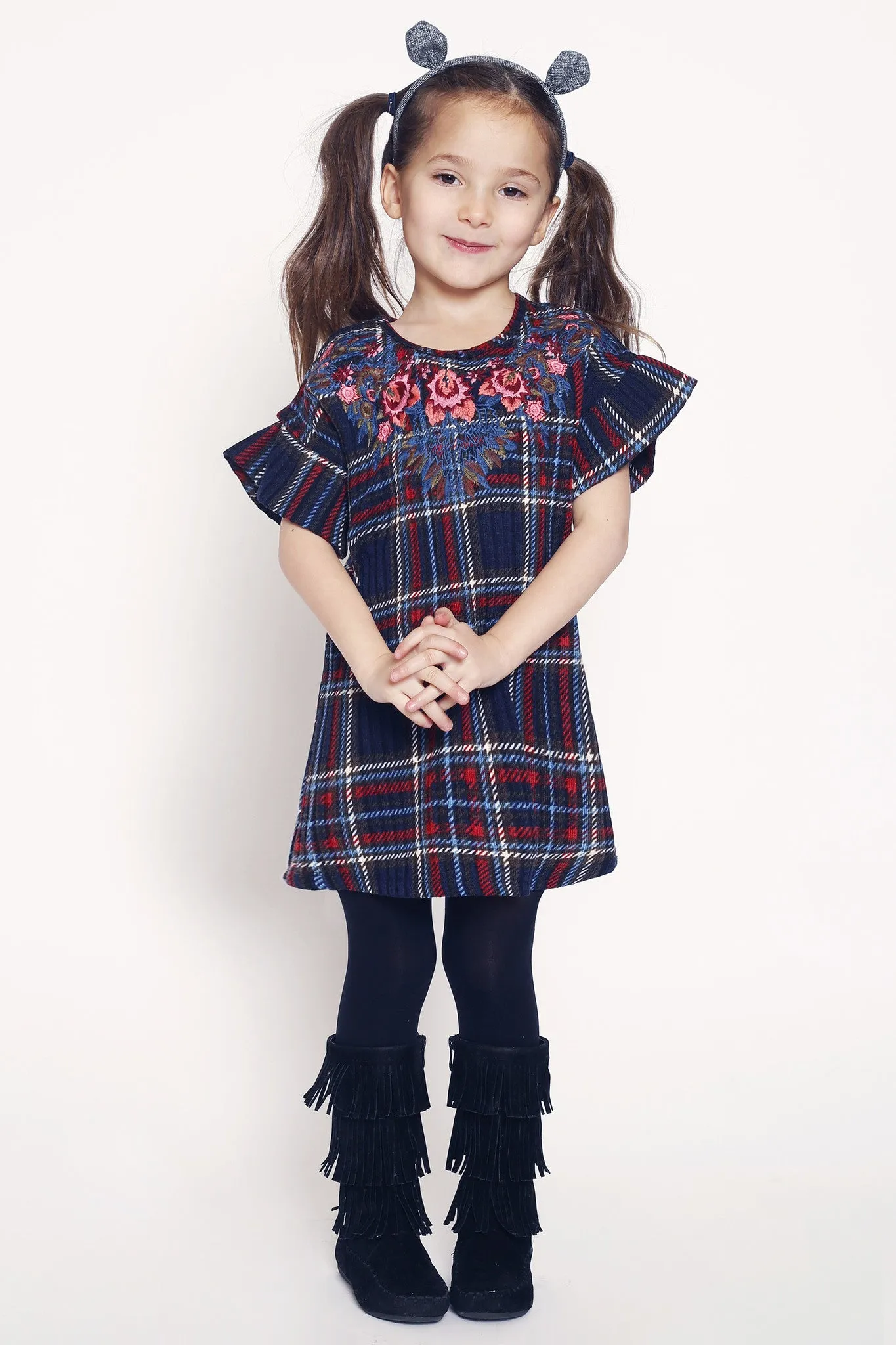 Plaid Sweater Dress (A32257)