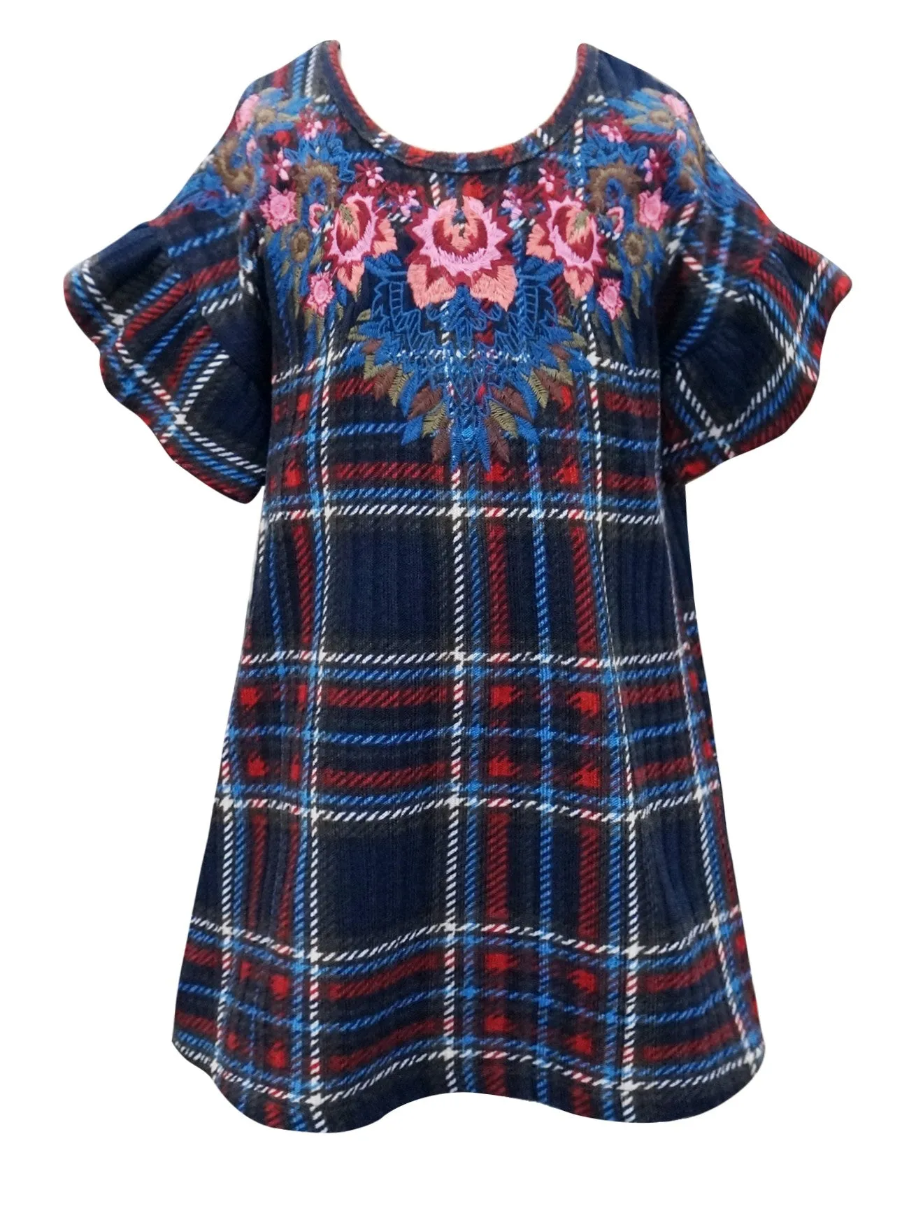 Plaid Sweater Dress (A32257)