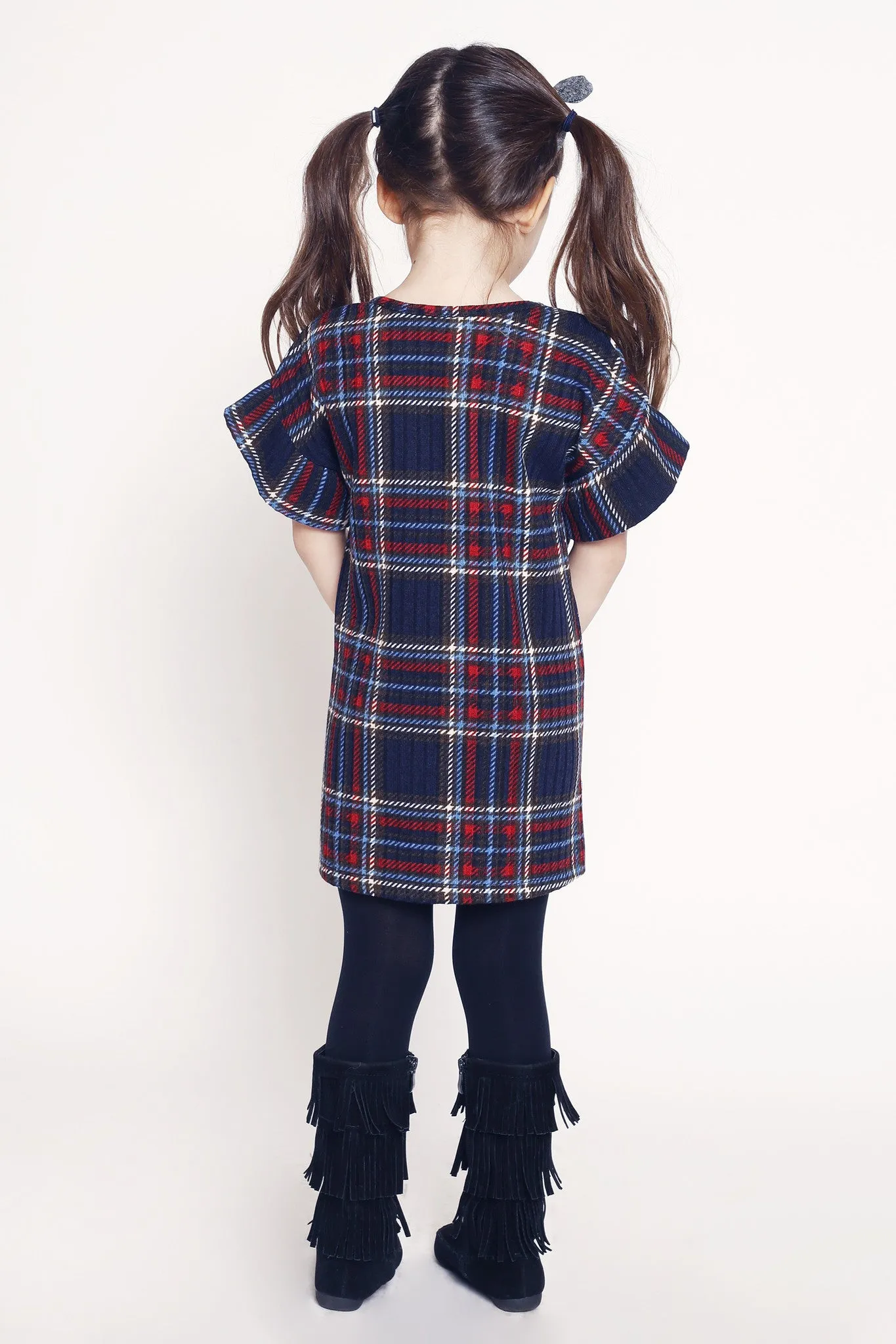 Plaid Sweater Dress (A32257)