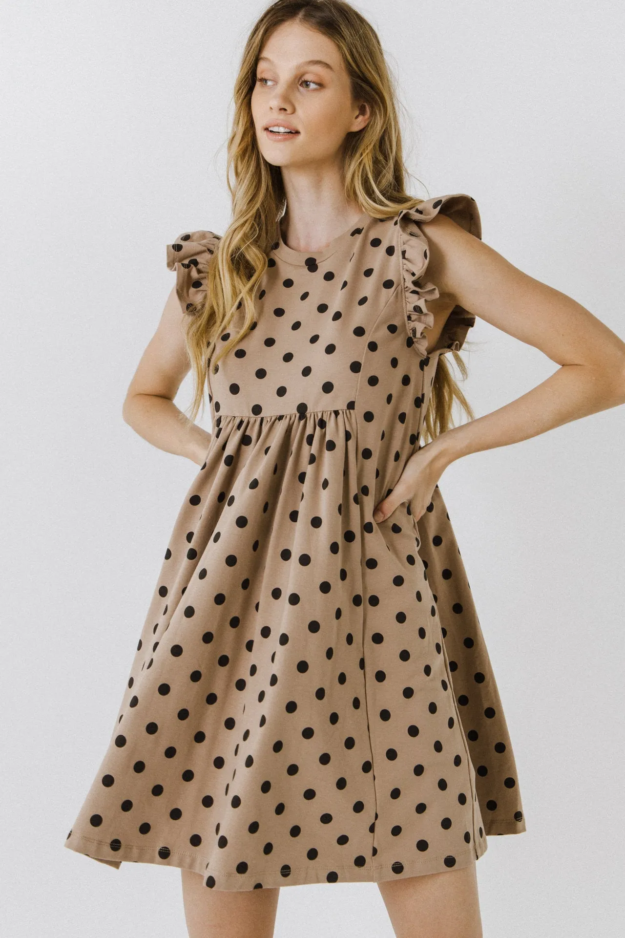 Polka dot Babydoll Mini Dress