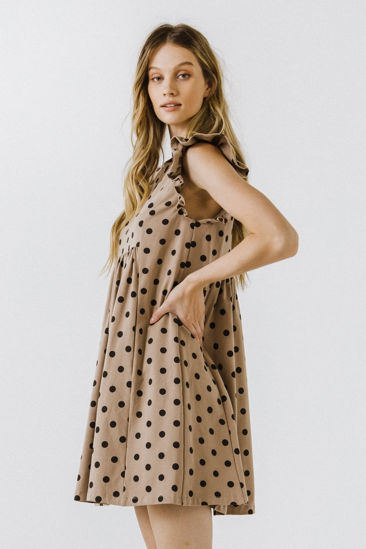 Polka dot Babydoll Mini Dress